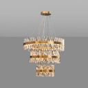 Loft Industry Modern - Razor Triple Circle Chandelier